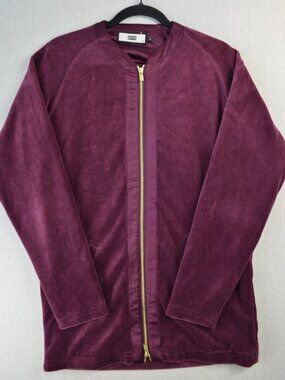 Kith X Bergdorf Goodman Mens Red Baseball Jersey Jacket Liddi Velour Size XS